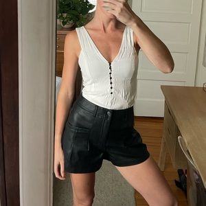 Free People White Corset Tank